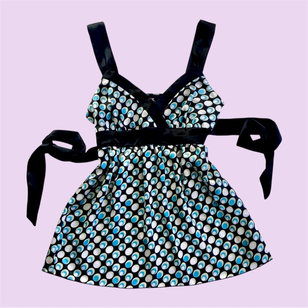Iz Byer y2k Polka Dots babydoll top